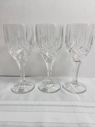 3 Gorham Crystal Goblets Made In Czechoslovakia. Local Pickup