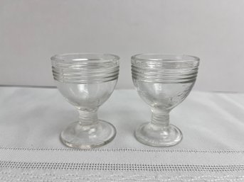 2 Lined Aperitif Glasses.