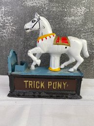 Vintage Reproduction Metal Horse Bank