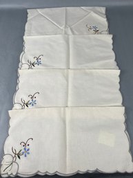 Beautiful Embroidered Napkins Set Of 4