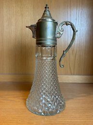 Silverplate Crystal Pitcher