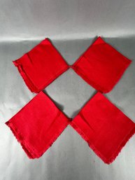 Red Napkins Set Of 4