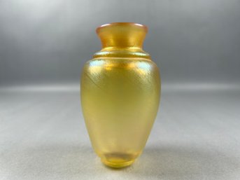 Orient And Flume Gold Small Bud Vase