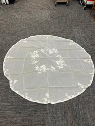 Oval Embroidered  Table Cloth