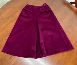60s Mauroon Wool Culottes By Jaeger