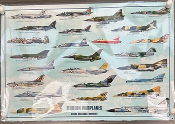 Vintage Modern Warplanes Avions Models Poster Laminated