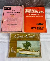 1976 And 1978 Service Manuals And A 1949 Boat Catalog