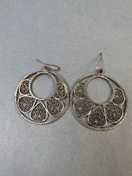 Fashion Silver Tone Earrings.