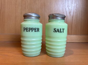 Jadeite Salt And Pepper Shakers