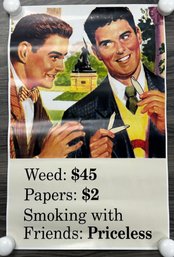 Vintage Weed Smoking Ad Poster