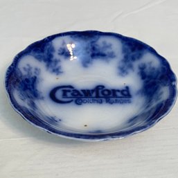 Vintage Flow Blue Crawford Cooking Ranges Small Bowl