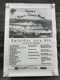 Vintage Tacoma Washington Old Town Blues Festival Poster