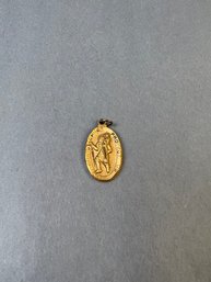 Vintage St Christopher Protect Us Medallion.