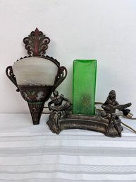 2 Unique Vintage Art Deco Lamps *local Pickup Only