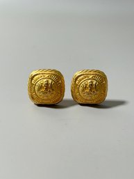Classiques Gold Tone Clip Earrings