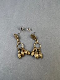 Gold Tone Fashion Earrings.