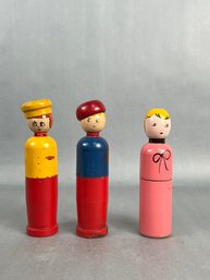 Wooden Doll Crayon Holders