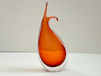 Signed Modernist Glass Vase -local Pickup