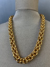 Heavy Gold Tone Chain Necklace.