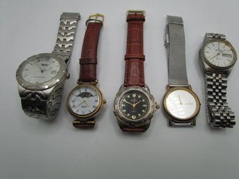 Lot Of 5 Quartz Watches