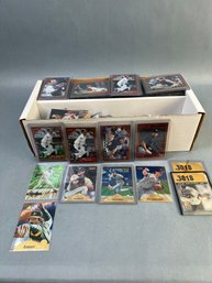 Box Of MLB Cards Mostly 1996 Score Dugout And Some 1996 Pinnacle Starburst.