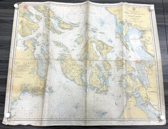 Vintage Strait Of Juan De Fuca To Georgia Strait Charts Map