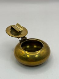 Brass Personal Ashtray With Lid