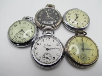 Lot Of 5 Pocket Watches