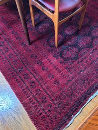 Large Hand Knotted Persian Rug - Red Base Color