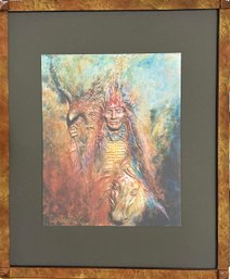 Signed 1/100 Cheyenne Native Indian Artwork Framed *Local Pickup Only*