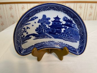 Vintage T Goode & Co Dish Plate Flow Blue