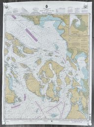 Vintage Strait Of Juan De Fuca To Strait Of Georgia Charts Map