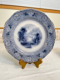 Vintage Wedgewood Pearl Stone Ware Flow Blue Dish Plate