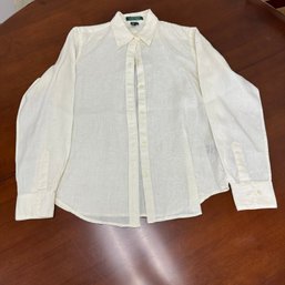 Ralph Lauren Ivory Linen Ladies Shirt