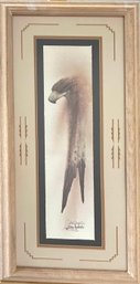 Signed John A. White Native Indian Hawk Artwork Framed *Local Pickup Only*