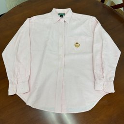 Ralph Lauren Pink Pinstripe Button Down Shirt -size 16
