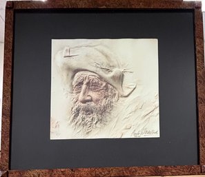 Signed Carlo Wahlbeck 'Fred' Artwork Framed *Local Pickup Only*