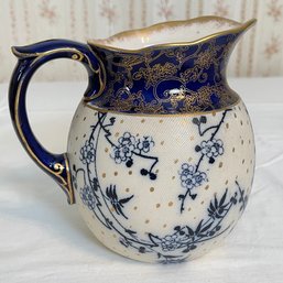 Vintage Royal Doulton England Flow Blue Pitcher