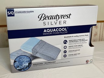 Beautyrest Silver Aquacool Memory Foam Pillow IN BOX NEVER USED