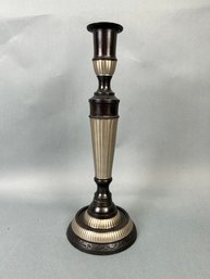 Contemporary Silver And Brown Candle Stick