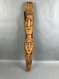 Native Wood Carving Wall Art