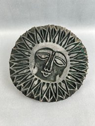 Wood Carved Sun Stamp Block