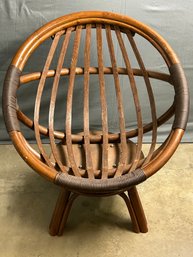 Vintage Swivel Papasan Chair