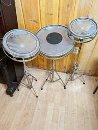 Three Remo Roto Toms