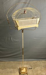 Vintage Birdcage With Attachable Stand