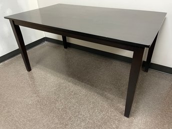 Modern Stained Dark Brown Wood Rectangular Table