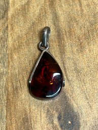 Sterling Silver And Amber Pendant *LOCAL PICKUP ONLY - NO SHIPPING*