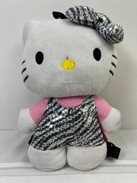 Hello Kitty Backpack Pillow With Small Storage Area In Back.