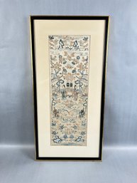 Framed Asian Silk Embroidery