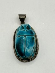 Egyptian Blue Scrab  Pendant